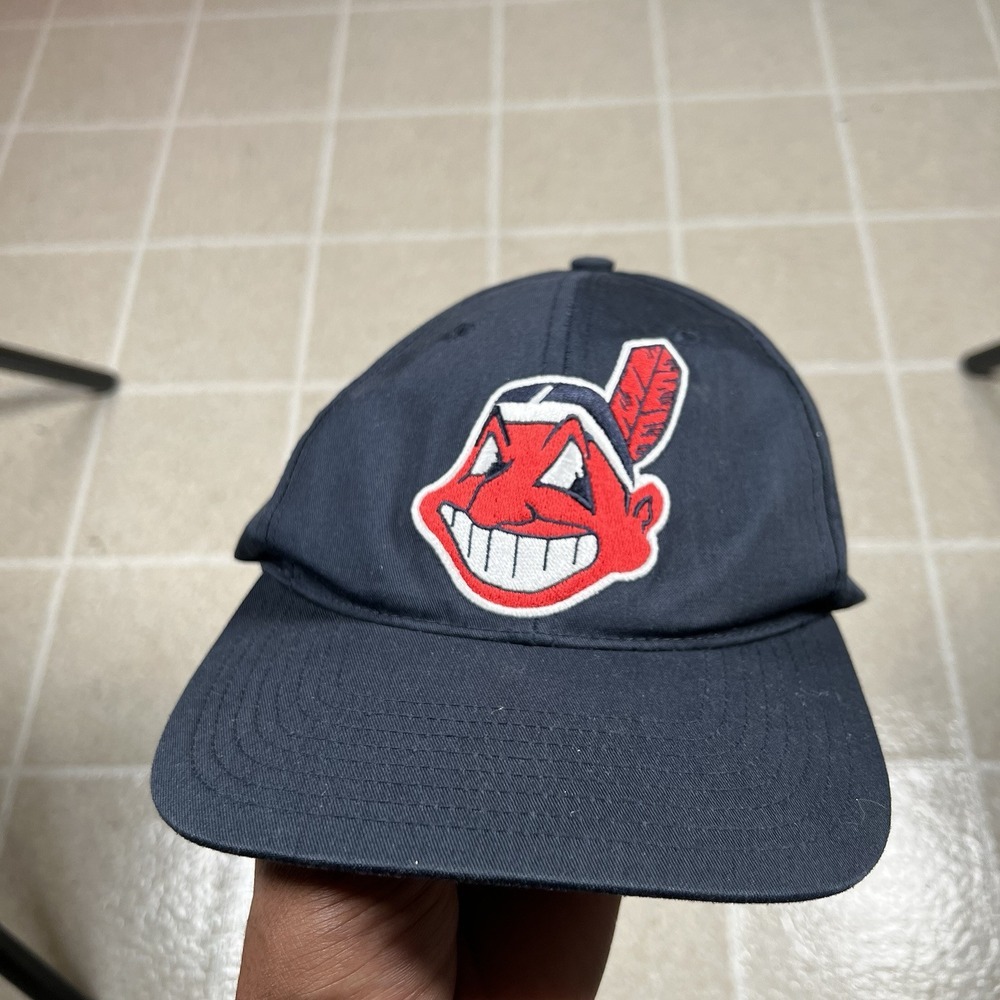 Cleveland Indians MLB Snapback Baseball‎ Cap Navy Vintage 90sTwins Enterprise